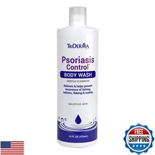 TriDerma Psoriasis Control Body Wash - Gentle 2% Salicylic Acid Cleanser, AP4