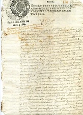 Official 1668 Spanish colonial manuscript Peru with several beautiful signatures