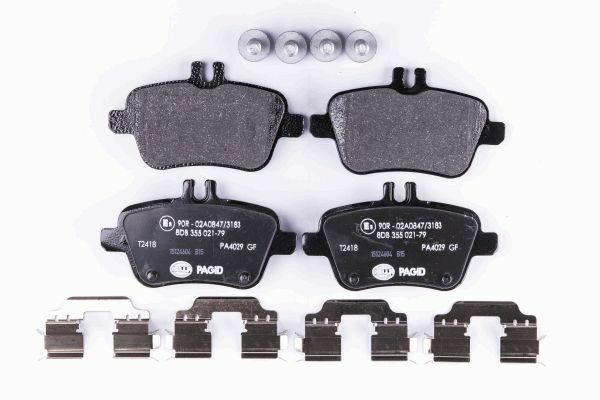 Hella 8DB 355 021-791 Bremsbelagsatz, Scheibenbremse FüR Infiniti MERCEDES-BENZ-image