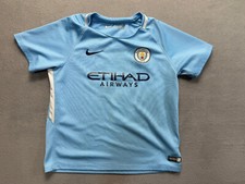 Manchester City 2017/18 home jersey Nike Little kids size L blue football shirt