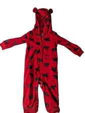 18 Month Carter's Red Hooded, Winter, Coveralls Jumpsuit Winter Hoodie Bear