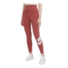 NWT 48 Nike Women's Essential Leggings CZ8528-691 Pink W/White Logo
