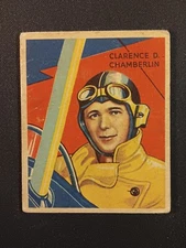 1934 National Chicle Sky Birds Series of 144 Clarence D. Chamberlin #37