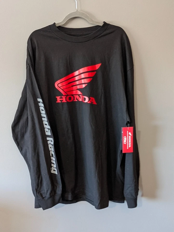 Заводской Effex Honda гонки длинным рукавом футболка графический черный/красный размер XXL новый с Ярлыками - Изображение 3 из 4