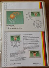 Berlin ETSB 3a / 1985 ERSTTAGS SAMMELBLATT Briefmarken F&uuml;r den Sport 1985