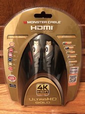 Monster 4K HDR Ultra HD Gold 60Hz 21.0Gbps 6ft HDMI Cable - Premium HDMI - NEW