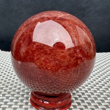 388G natural strawberry quartz sphere crystal polished ball healing decor