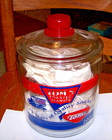 Tom's 75th Anniversary Peanuts Display Jar Glass countertop Special Edition — photo 1