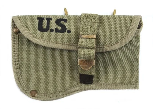 US WW2 Military Hatchet Ax cover Lt. OD marked "JT&L 1943"