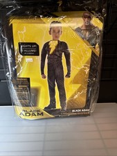 NEW Black Adam Light Up Halloween Costume Child Small 4-6 Kids Boys Jumpsuit