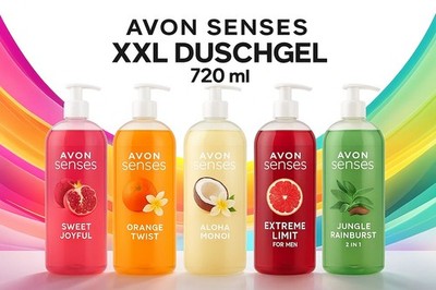 AVON Senses Duschgel XXL 720ml Duftwahl Unisex Körperpflege NEU