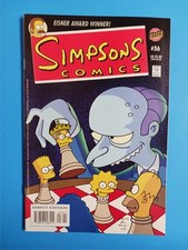 Simpsons Comics # 56 ~ Cubierta de ajedrez Mr Burns ~ Smithers ~ Bongo 2001 SIN LEER
