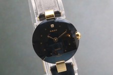 Near MINT RADO Jubile 204.3579.4N Black Sapphire Crystal Quartz Women's Watch