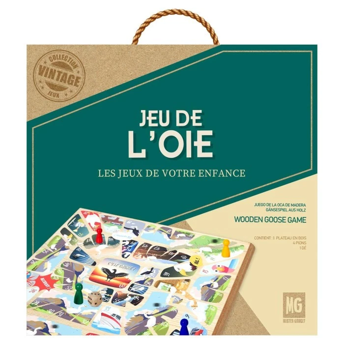 Jeu de l'Oie en Bois "Vintage" 29cm Multicolore - Photo 4/4