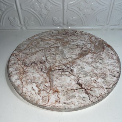 Vtg 11  Marble Table Top Planter Stand Rosso Levanto Marble Italy Bullnose Edge