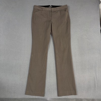 Express Pants Womens 8 Long Gray Brown Editor Bootcut Flat Front Polyester Blend