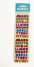 3 Packs HAMBLY Prismatic Sparkly Bubble Alphabet Stickers 90s Y2K SEALED NOS