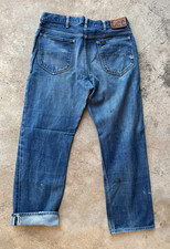 Vintage Lee Riders Sanforized Left Hand Denim Selvedge Jeans Japan Teg