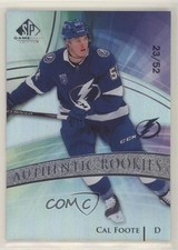 2020-21 Upper Deck SP Game Used Authentic Rookies 23/52 Cal Foote #195 0gn4