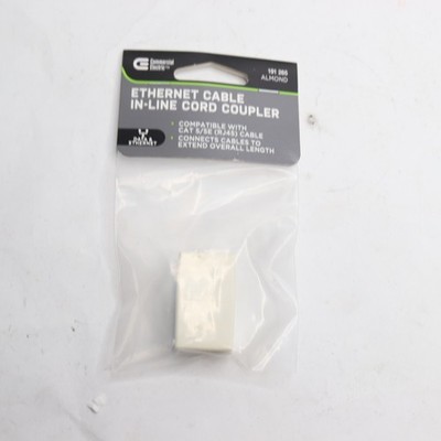 Commercial Electric In-Line Ethernet Cord Coupler Almond DAPCCA-E-1