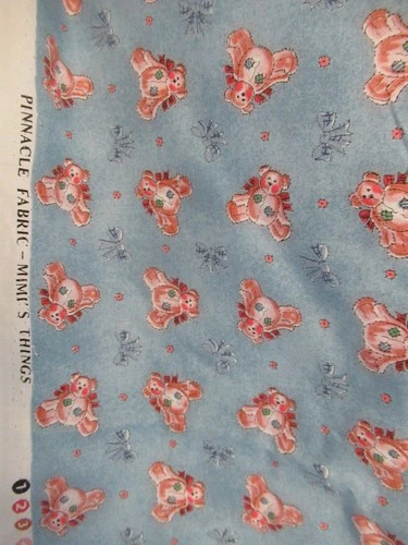 Mimi’s Things By Pinnacle Fabrics  BEARS ALLOVER Cotton Fabric VTG RARE  SBTYX44