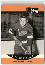 1990-91 PRO SET #652 ALEX DELVECCHIO DETROIT RED WINGS