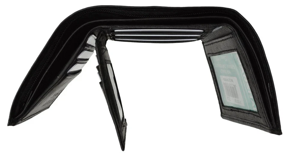 Cartera Marshal para Hombres Cartera Triple Capacidad Extra 10 Ranuras Interiores 2 Ventanas de Identificación Foto 3 de 4