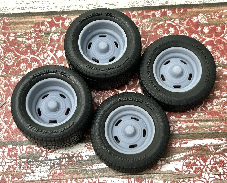 1/24 Scale: 15-inch “Chevy Rally” Resin Wheels W/ Wide Rear Tires | eBay