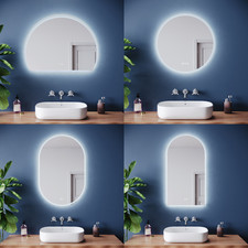 Bluetooth LED Bathroom Mirror with Illuminated Lights Shaver Socket Anti-fog