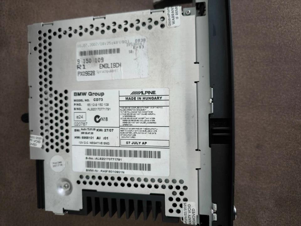 Original BMW Radio Professional Alpine E81 E82 E88 E87 E90 E91 E92 E84 E89 - Bild 4 von 4