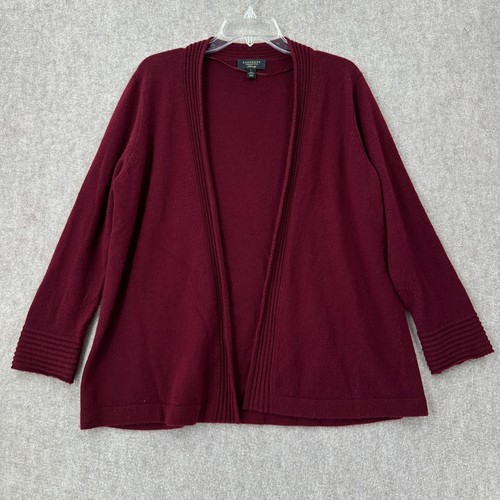 Cardigan En Cachemire Charter Club Violet - Taille S, Ouvert Devant, Volant Waterfall - Occasion Réparé