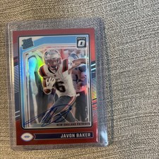 Javon Baker- Optic-Rated Rookie Panini -Russ on card Auto color match. 2/75