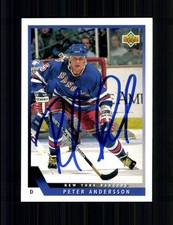 Peter Andersson NHL USA Upper Deck Traiding Card Original Sign + A 249154