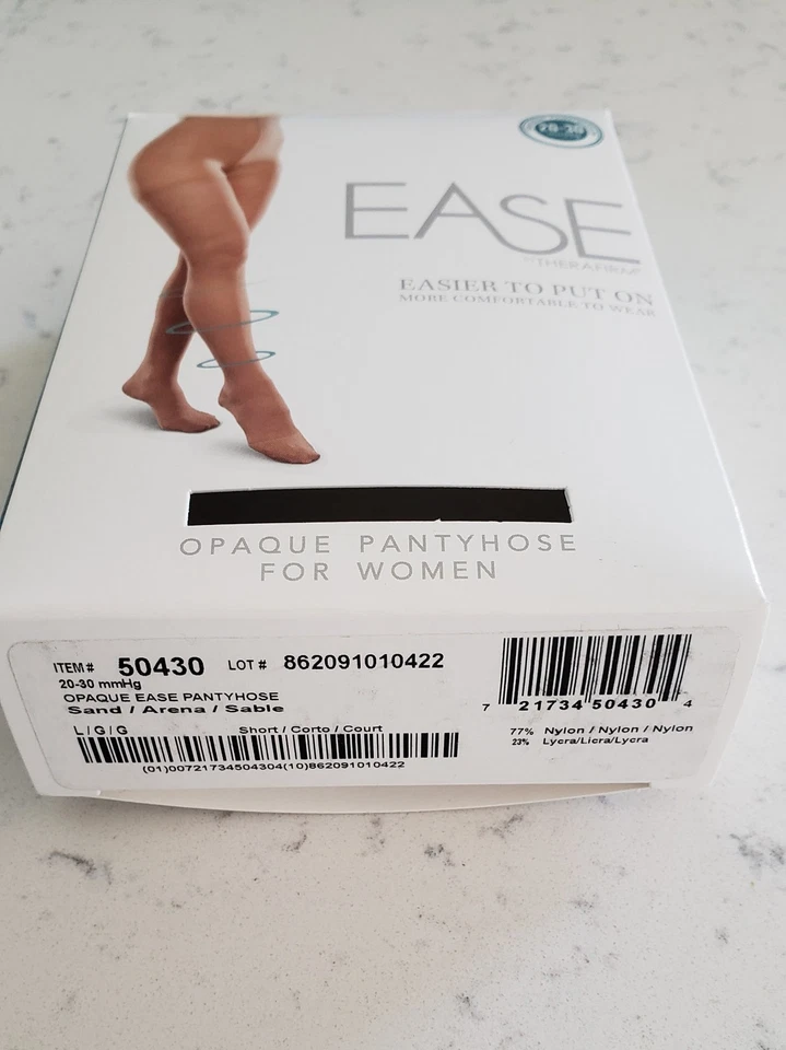 Ease Therafirm Women's Pantyhose 20-30 mmHg Compression Large Short Open Box - Image 3 of 4