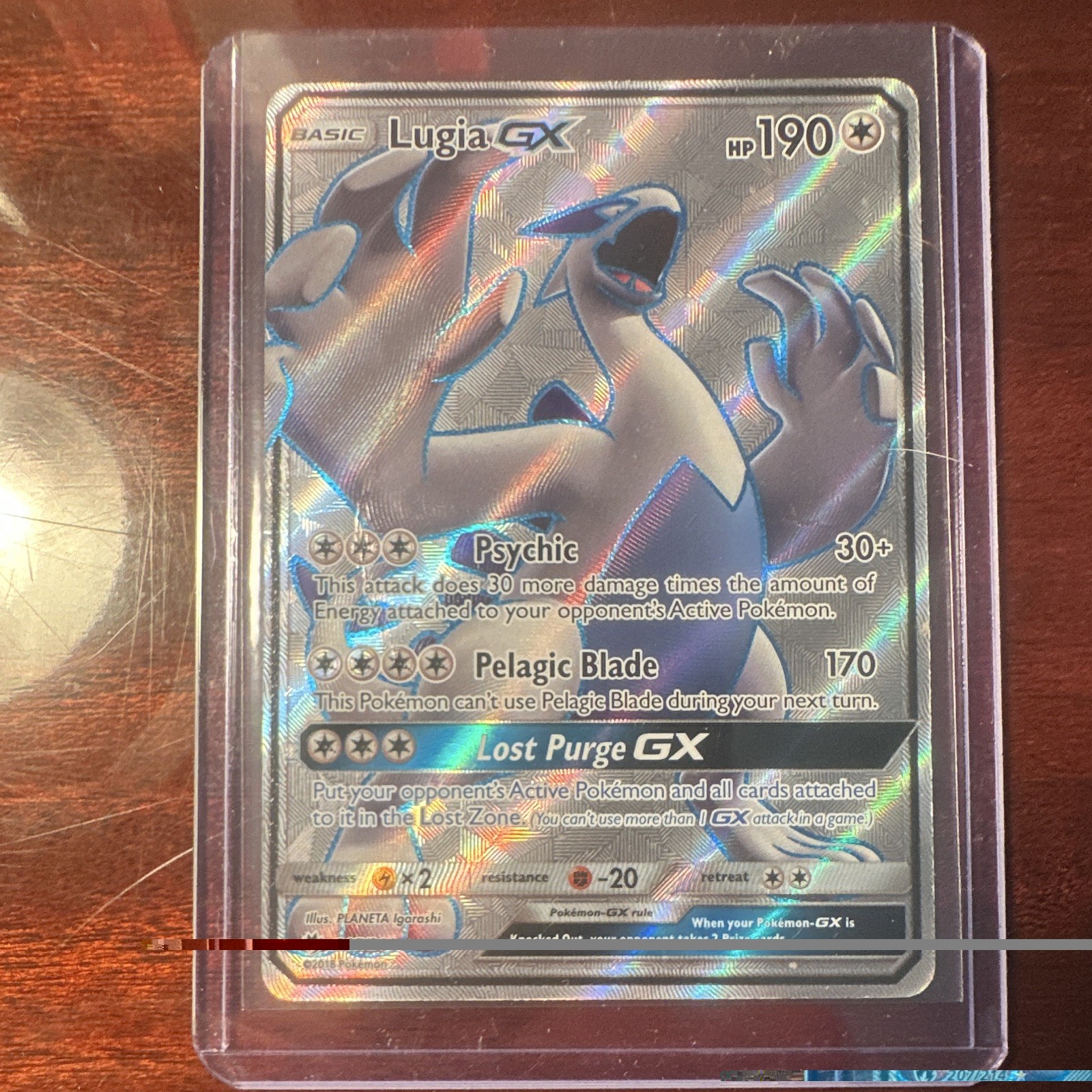Lugia GX Full Art Ultra Rare 207/214) SunMoon: Lost Thunder 2018 Ultra Rare Holo