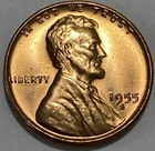 1955 S Uncirculated Lincoln Wheat Cent Exact Coin Imaged #LWC474
