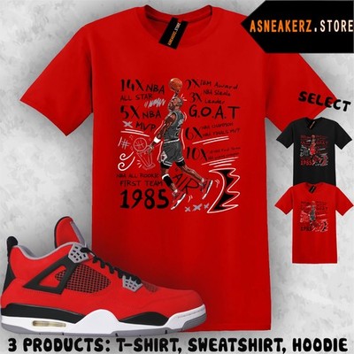 Shirt To Match AJ 4 Toro Bravo 2026 Sneaker Matching Tee MJ Accolades 23 T-Shirt