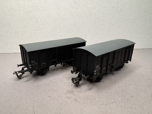 Spur TT 2x Güterwagen SNCF schwarz , BTTB, prima aus Sammlung