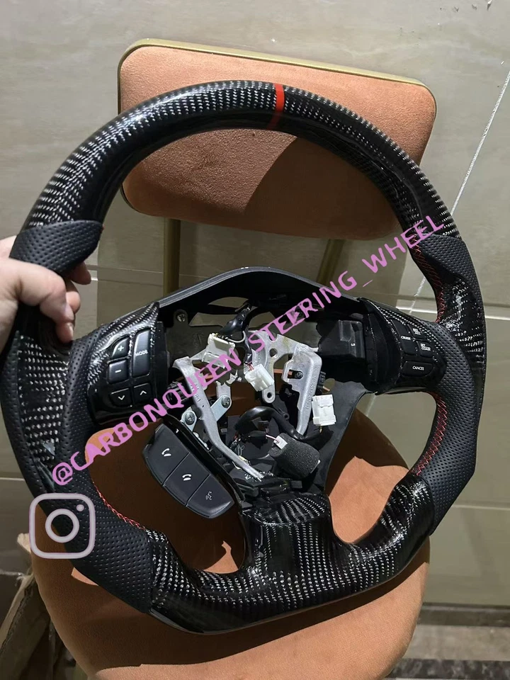 REAL CARBON FIBER STEERING WHEEL FOR Subaru WRX/ STI 2008-2012YEARS - Image 3 of 4