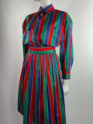 VTG SAINT LAURENT Rive Gauche Spring Summer 1983 Collection Bayadere striped set