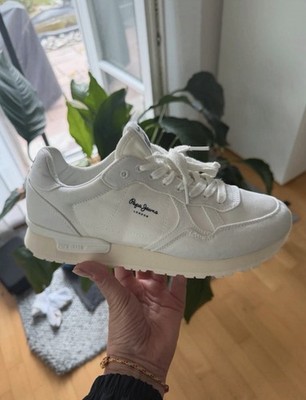 Pepe Jeans London Brit Man Eco Sneaker Weiß Creme Gr 41