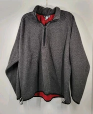 Eastern Mountain Sports EMS Gray Wool Blend Fleece Lined Zip Jacket Men Size XL