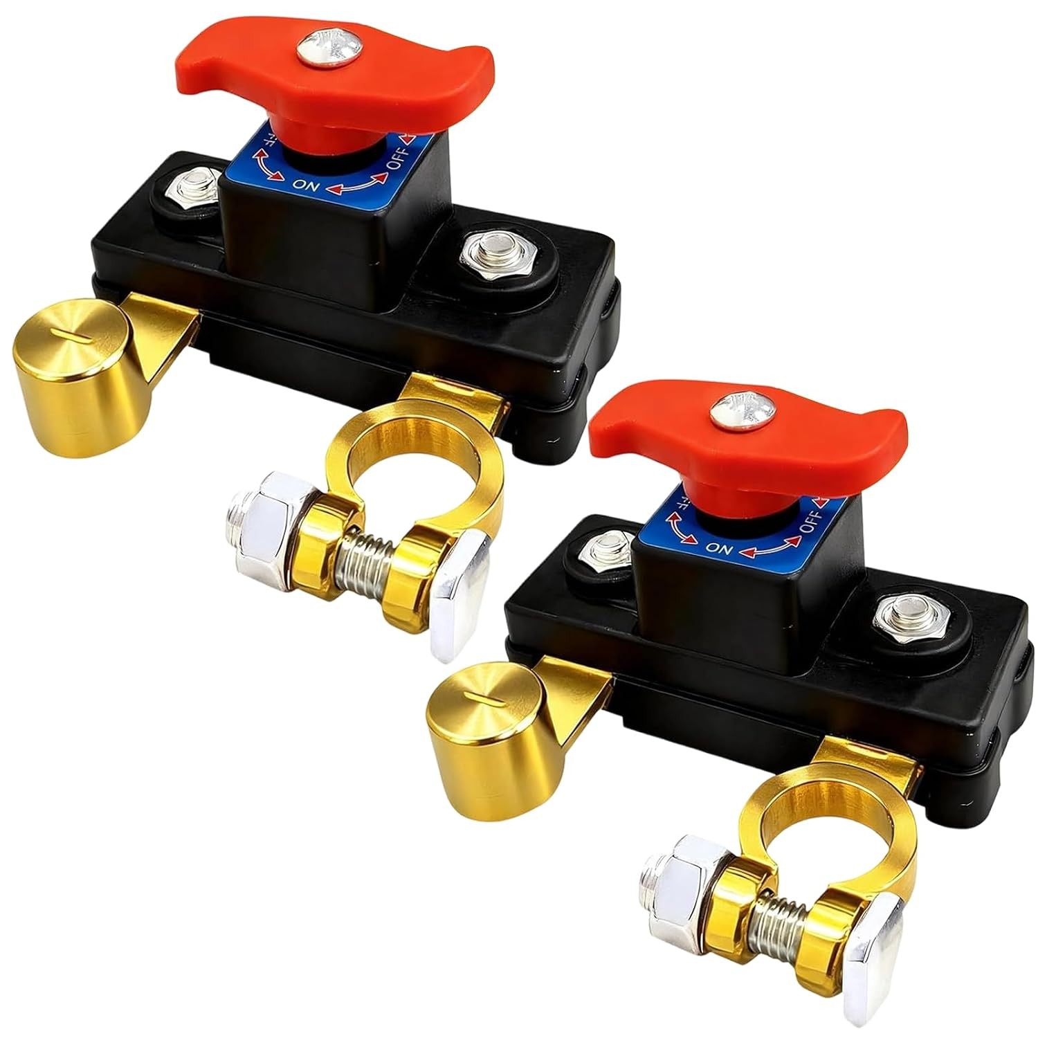 2pcs Car Battery Disconnect Switch 12 Volt 24 Volt, Battery Cut Off Switch, High