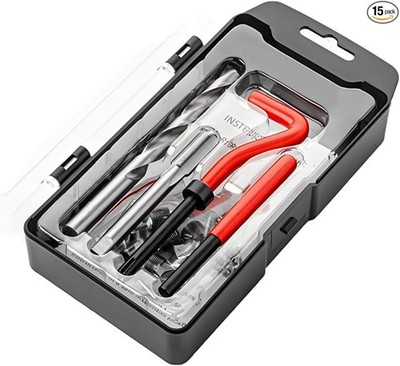 15 PCS Thread Repair Kit, M10×1.5 Metric Thread Repair Too Color: M10×1, 15pcs