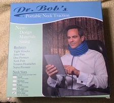 Dr. Bob's Portable Neck Traction Size  XXL 19.5-21.5" Used W/ box & Instructions
