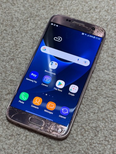 Samsung Galaxy S7 SM-G930F - 32GB - Pink (O2) - Smashed