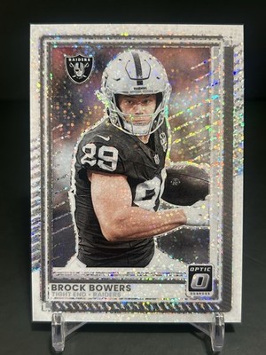2025 Donruss Optic BROCK BOWERS SSP EXTRA RARE WHITE SPARKLE RAIDERS COLOR MATCH