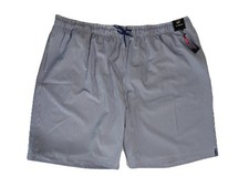 Clearance- 4XT Tall Roundtree Yorke Swim Trunks Quick Dry 10"I Blue Striped