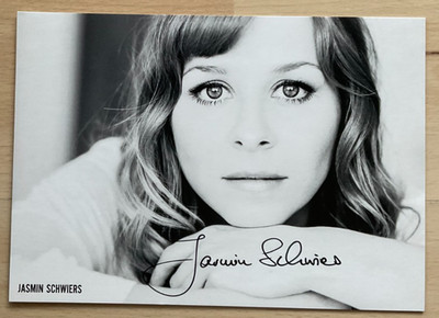 Jasmin Schwiers original signierte Autogrammkarte Schauspiel Kommissar Stolberg