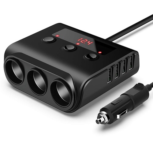 Nowy One Drag Three z przełącznikiem Wyświetlacz napięcia 4Usb Samochodowy papieros - Zdjęcie 7 z 11